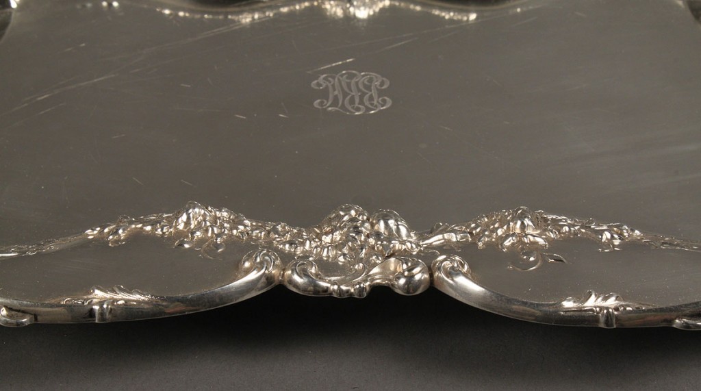 Lot 151: Sterling Silver Tray, Charles Warren retail mark