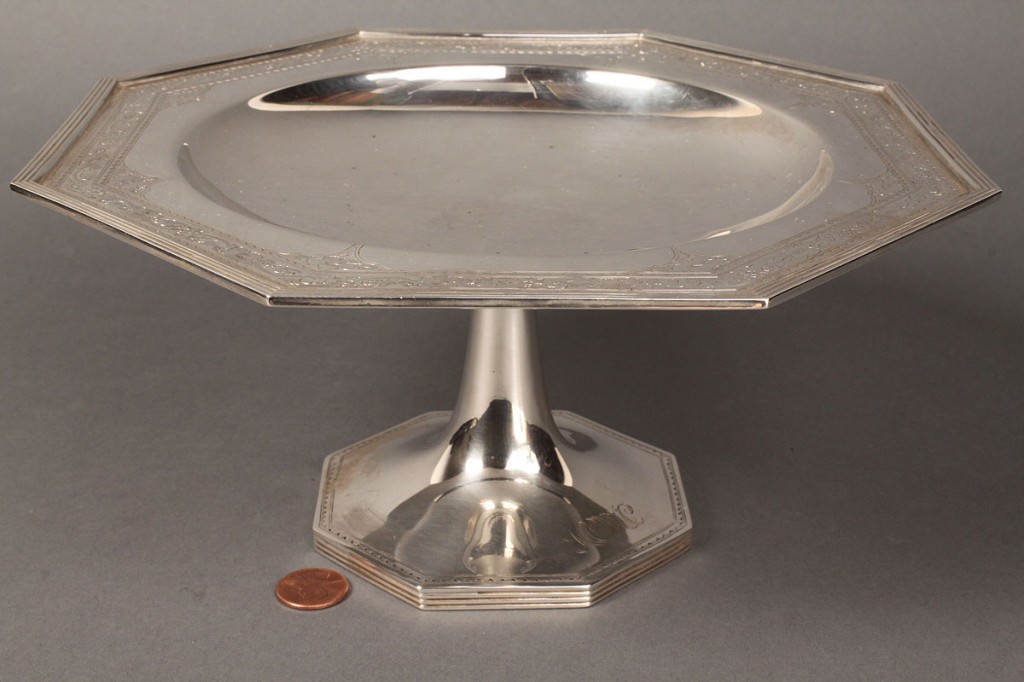 Lot 153: Sterling silver compote by Barbour Silver Co.