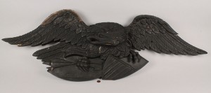 Lot 183: American Carved Pine Wooden Eagle