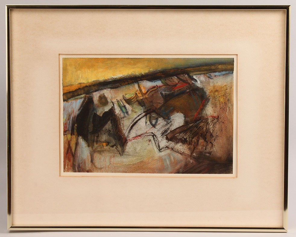 Lot 193: Walter Hollis Stevens Abstract Pastel & Watercolor