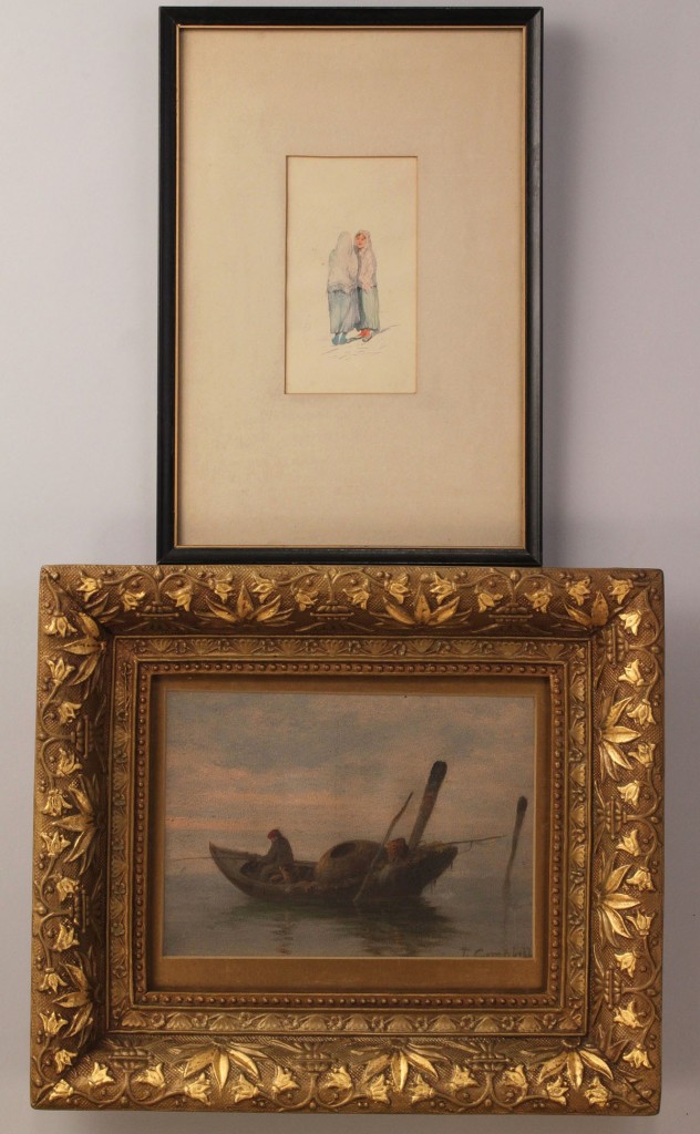 Lot 194:  Lot of 2 Thomas Campbell paintings