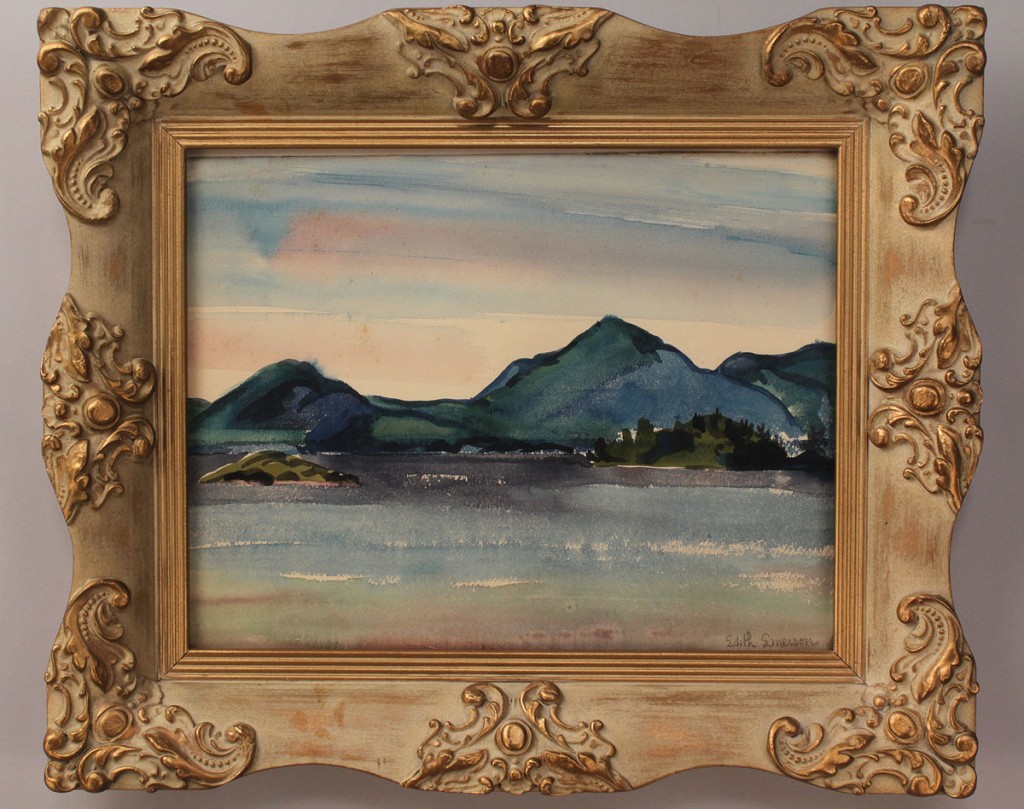 Lot 200: Edith Emerson Mountain Landscape Watercolor