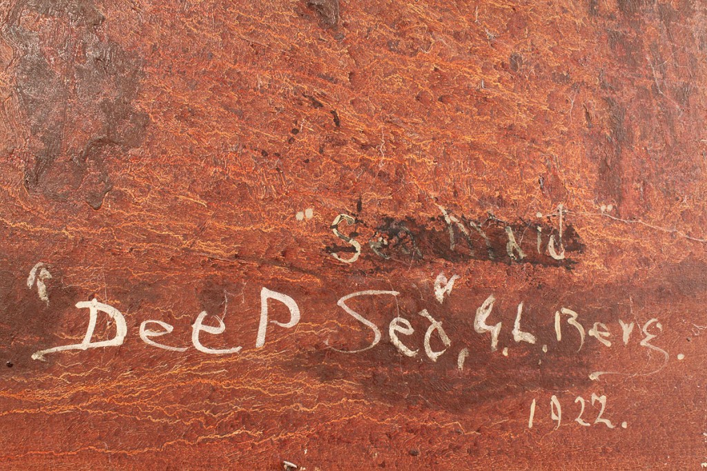 Lot 201: G. L. Berg Oil on Board, "Deep Sea"