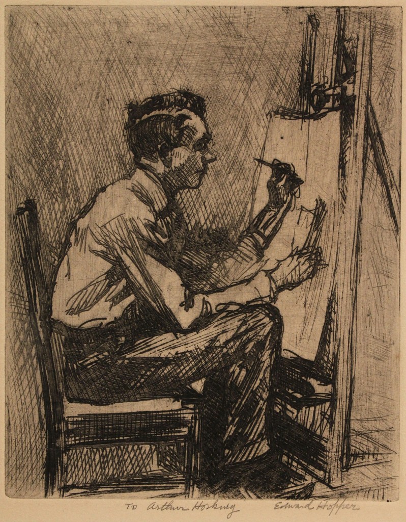 Lot 210: Edward Hopper Etching, "The Illustrator"