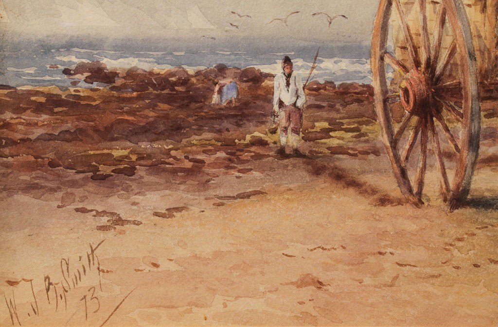 Lot 219:  Watercolor seascape, Engl., 19th c. "W.J.B. Smith"