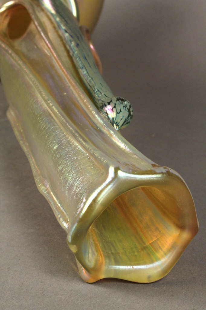 Lot 238: Loetz Iridescent Snake Vase