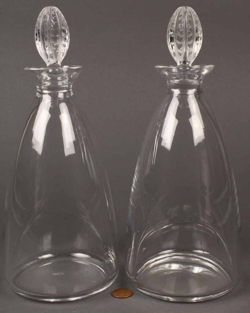 Lot 241: Pair of Lalique glass decanters
