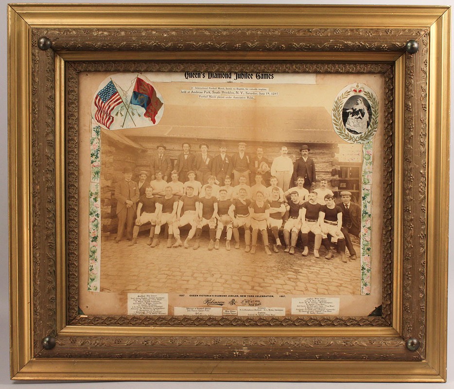 Lot 283: 1897 Brooklyn, NY Team Football  Photo