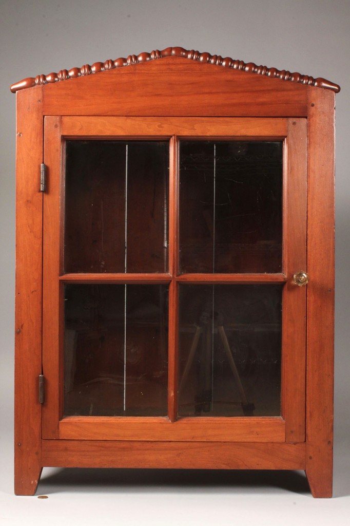 Lot 305: TN Cherry Cabinet w/ 4-paned Glass Door