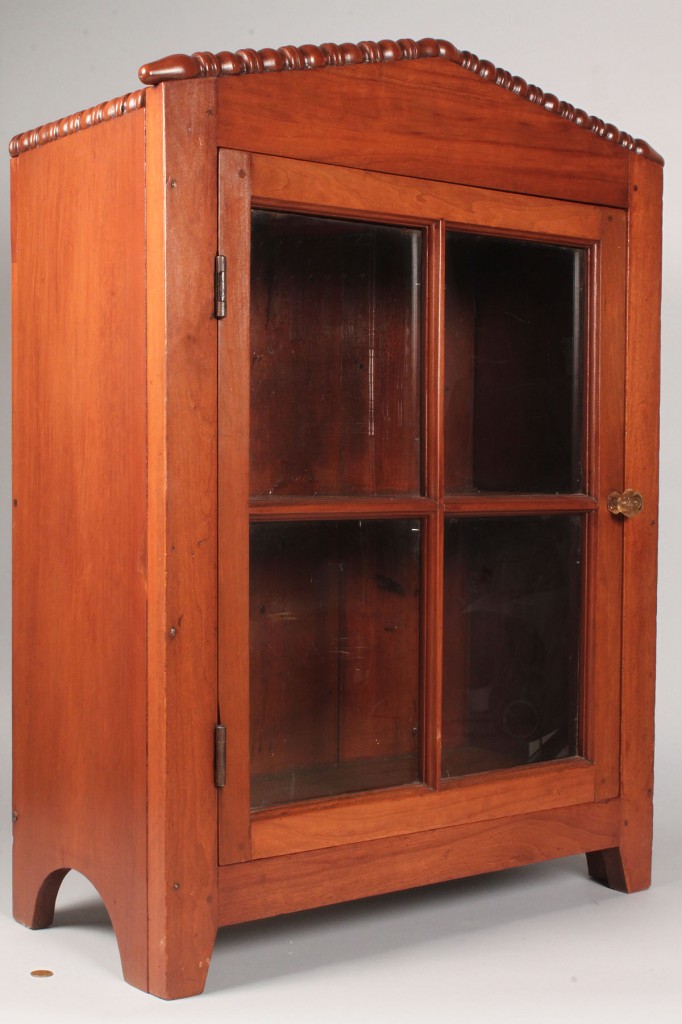 Lot 305: TN Cherry Cabinet w/ 4-paned Glass Door
