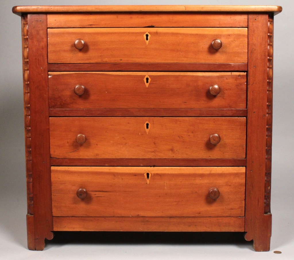Lot 307: East TN Miniature Cherry Chest of Drawers