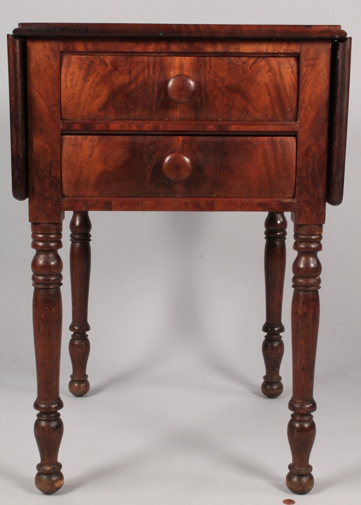 Lot 310: East Tennessee Sheraton 2 Drawer Table