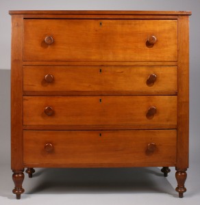 Lot 313: Middle TN Cherry Sheraton Chest
