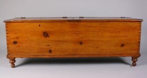 Lot 317: American pine long chest, 19th century