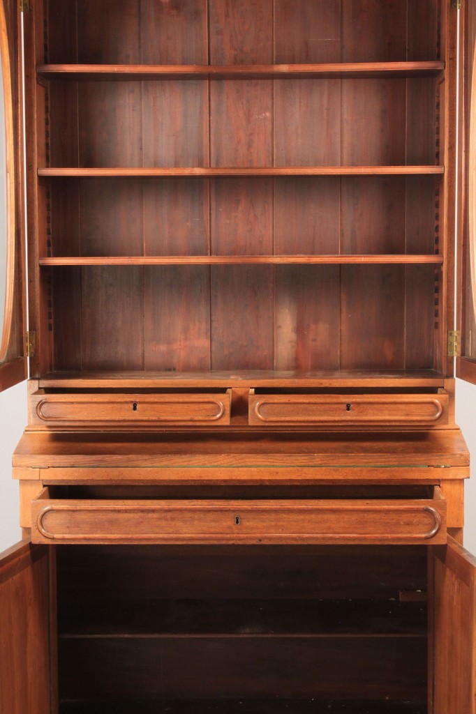 Lot 318: Victorian Walnut Bookcase Desk