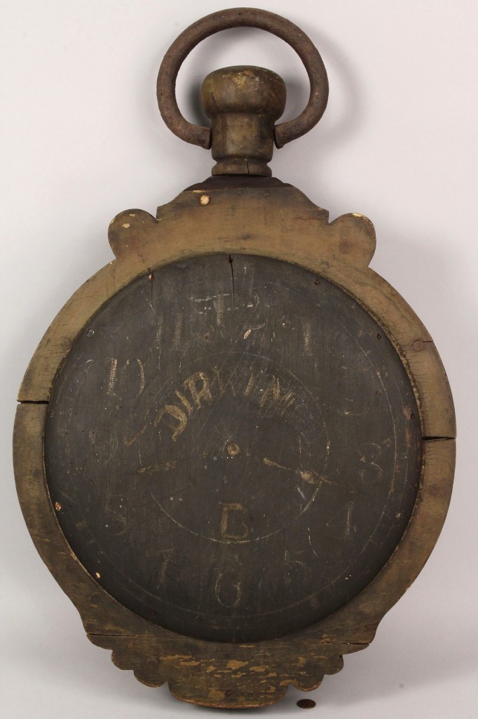 Lot 33: Clock and Watchmaker's Trade Sign, 19th century
