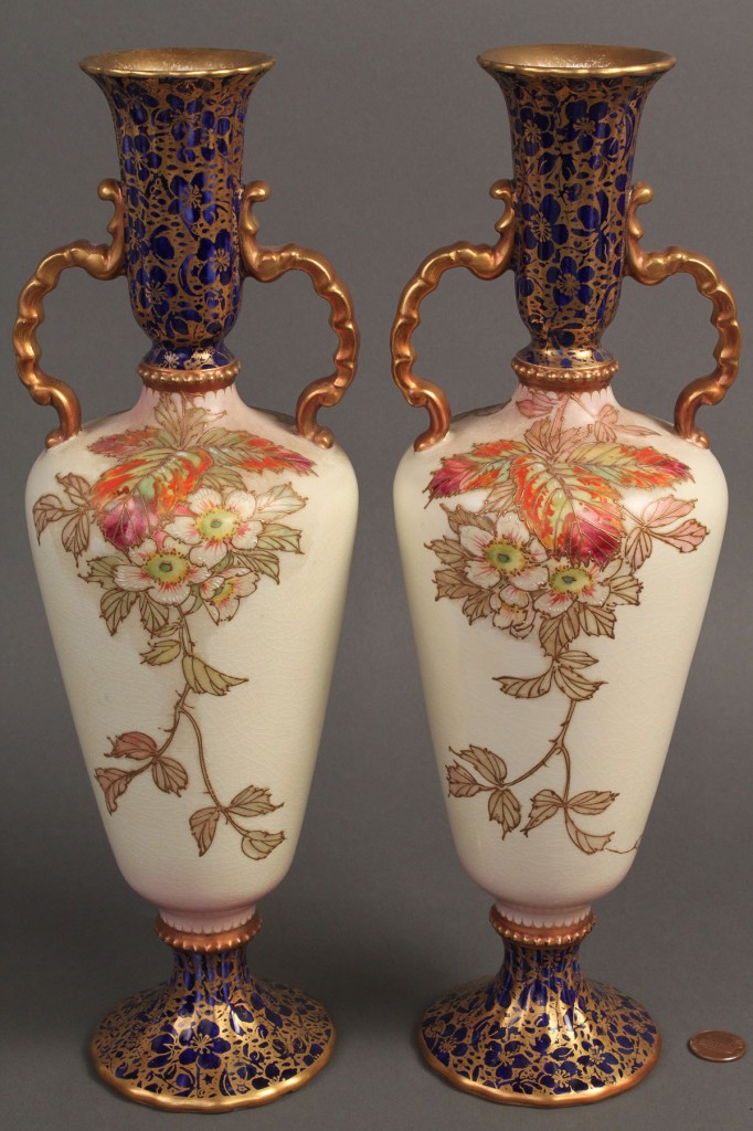Lot 351: Pair Carlton Ware Ceramic Vases