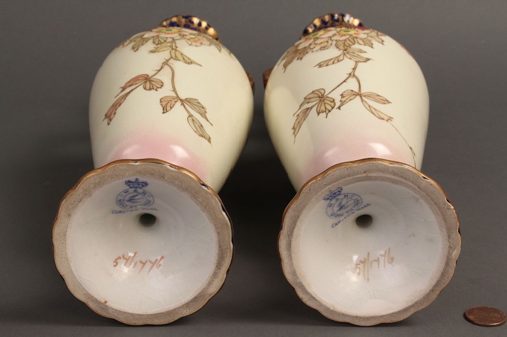 Lot 351: Pair Carlton Ware Ceramic Vases