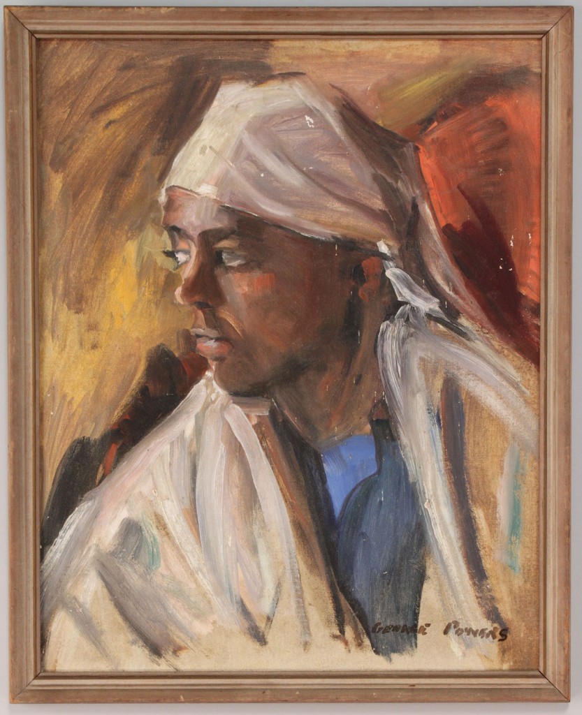 Lot 358: George A. Powers, African-American portrait