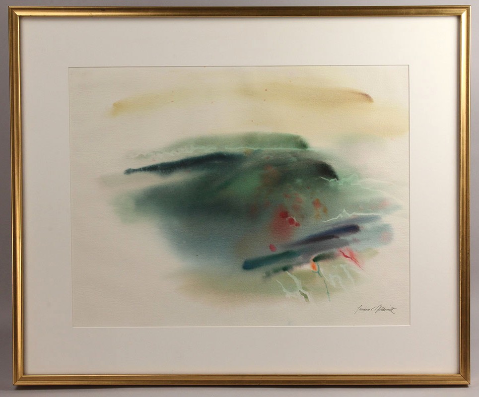 Lot 363: Lawrence Goldsmith Abstract Watercolor
