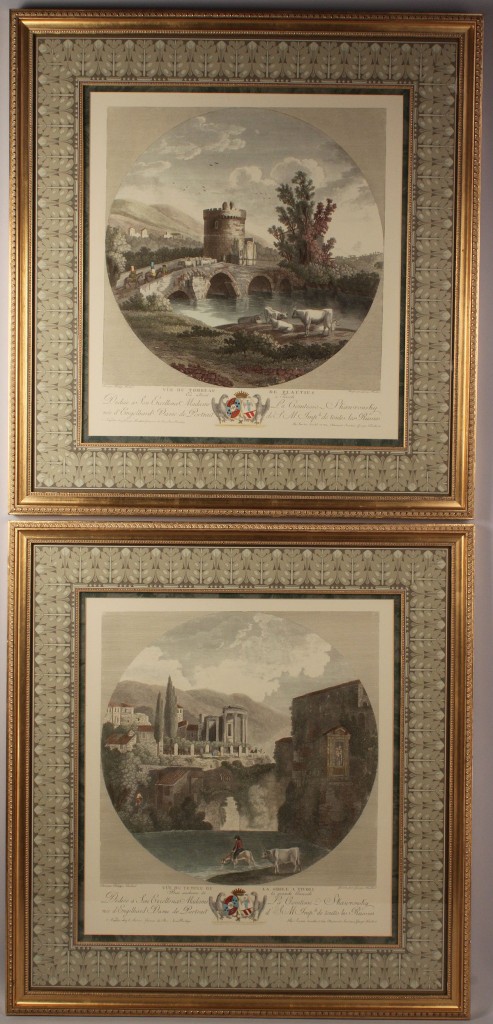 Lot 368: Pair of colored engravings after Phillippe Hackert
