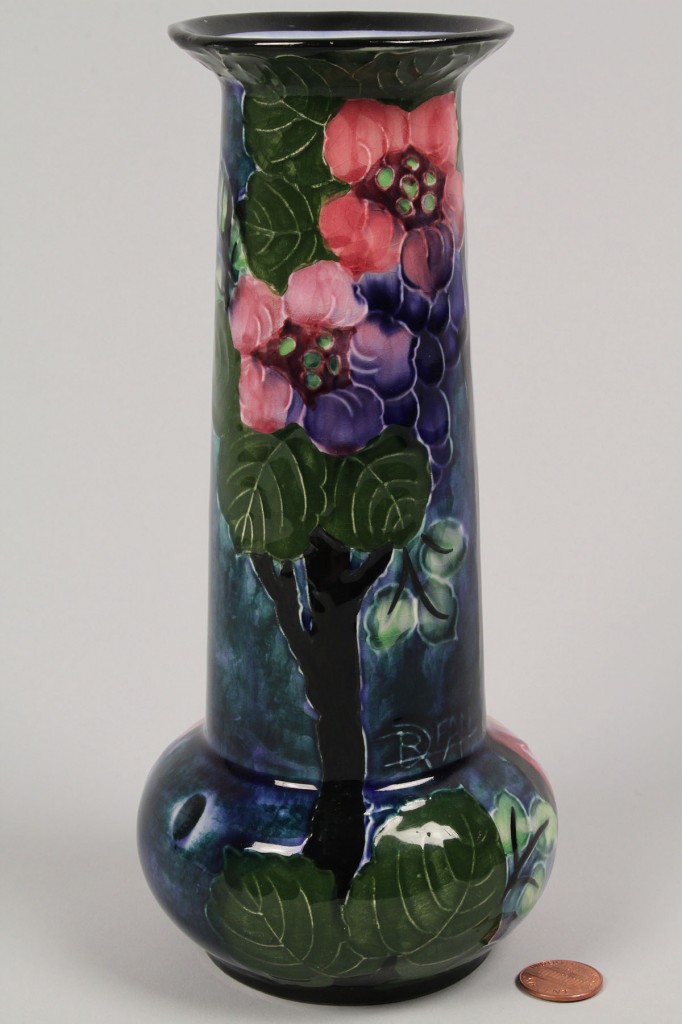 Lot 371: English Art Nouveau Trogon Ware Vase