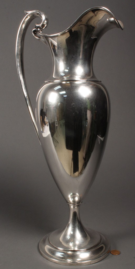 Lot 394: Dominick & Haff Large Sterling Silver Ewer