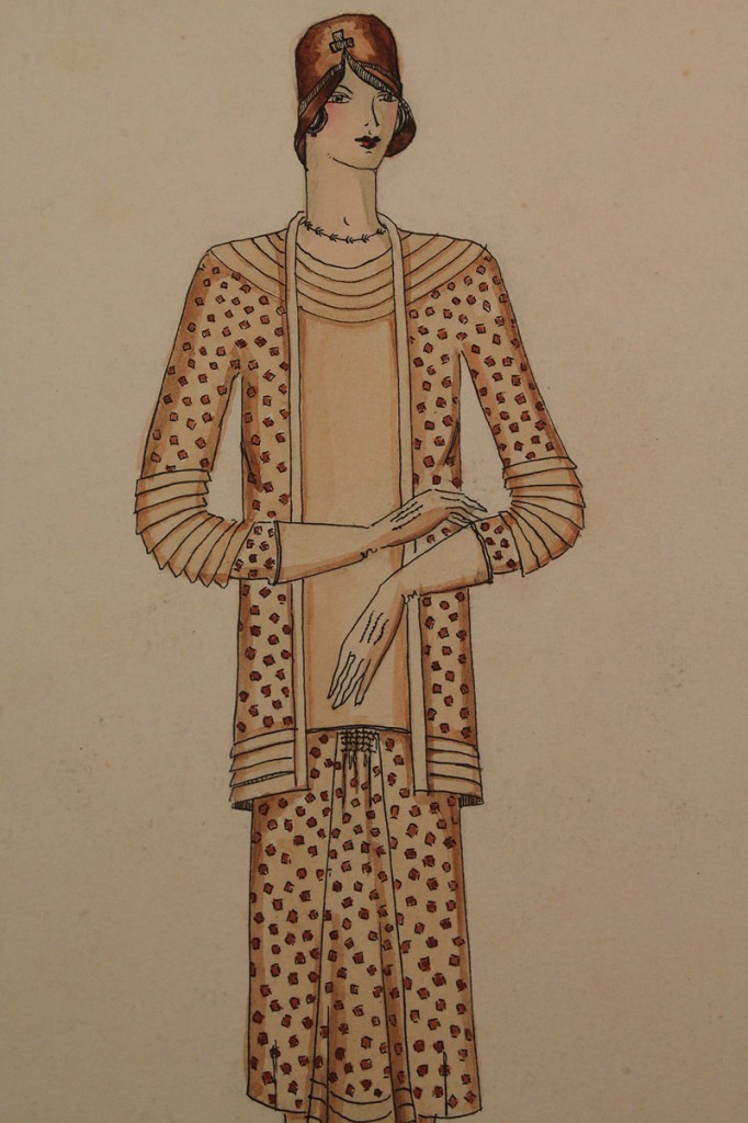 Lot 412: Collection of 1920's Pencil & Ink Fashion Drawings
