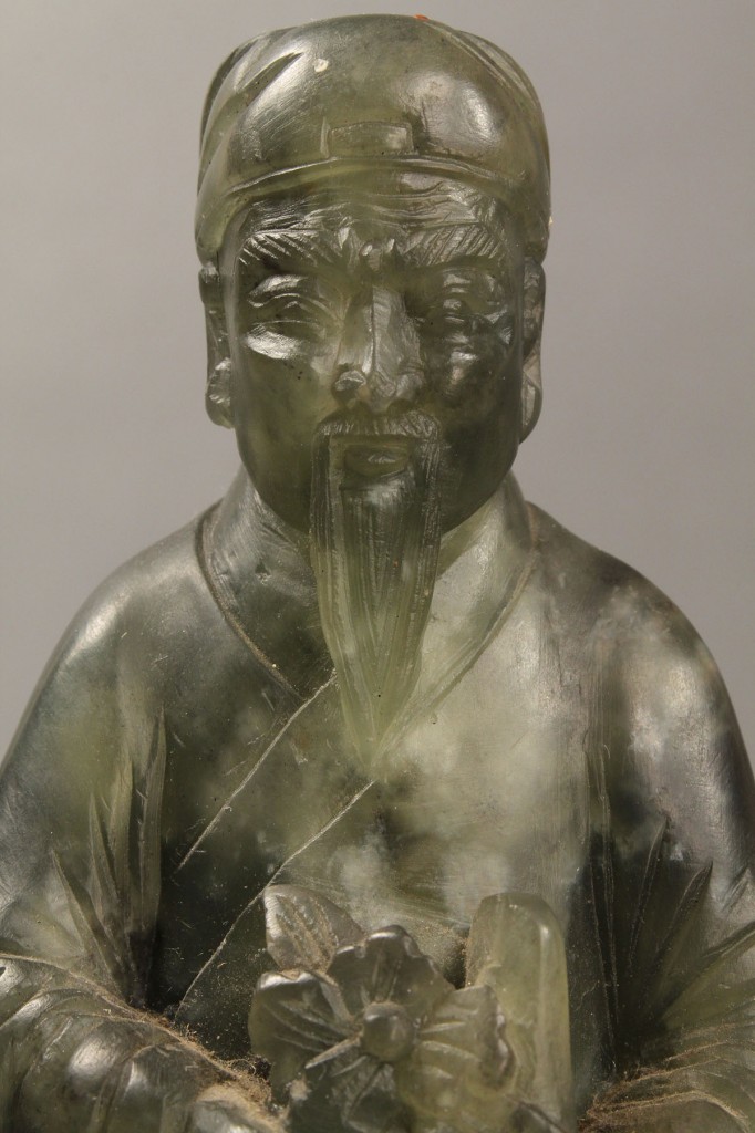 Lot 420: Chinese Carved Jade or Soapstone Figure