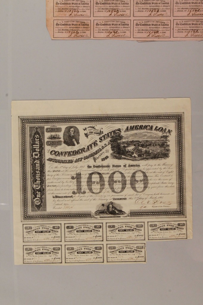 Lot 459: Lot of 3 Confederate bonds, group 3