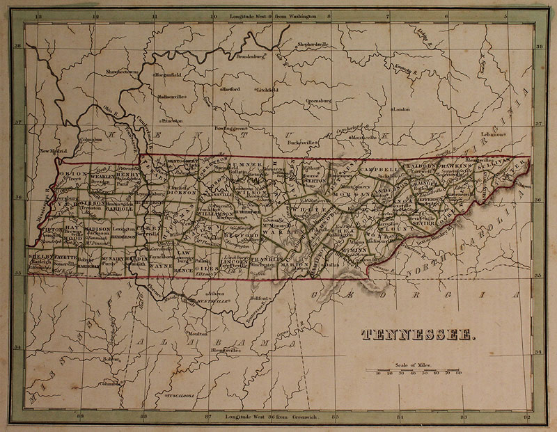 Lot 463: Grouping of Early 19th century Southern Maps includ. TN, GA, 6 total