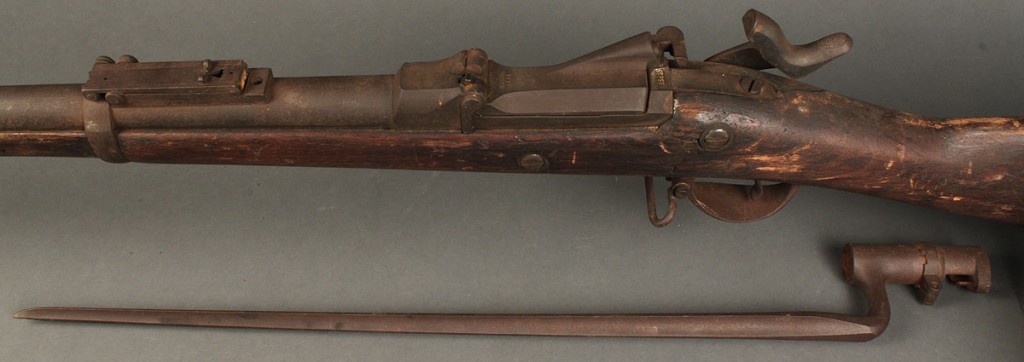Lot 467: US Springfield Model 1864 Percussion rifle w/ bayonet