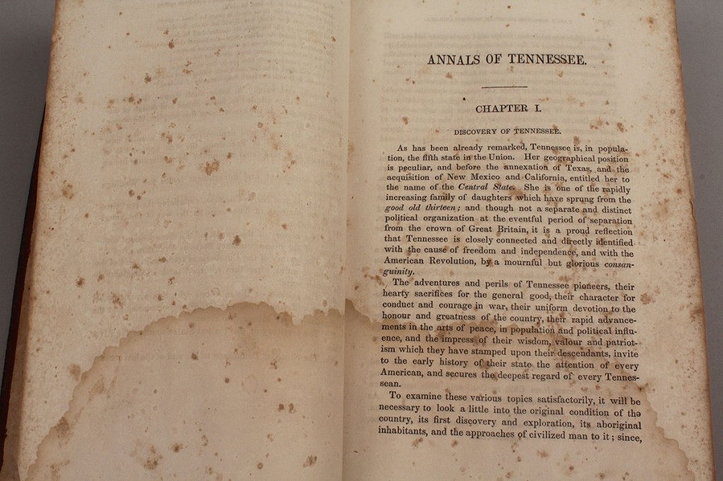 Lot 46: The Annals Of Tennessee Book, 1853
