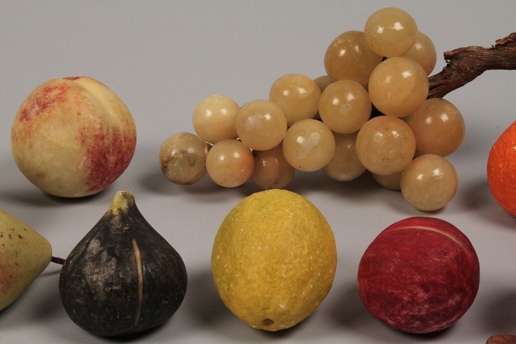 Lot 511:  Group of Stone Fruit with glass bowl