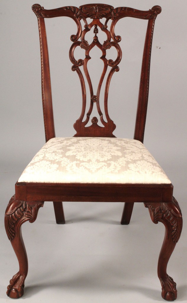 Lot 514: Assembled set 8 Dining Chairs, Hickory & Maitland Smith