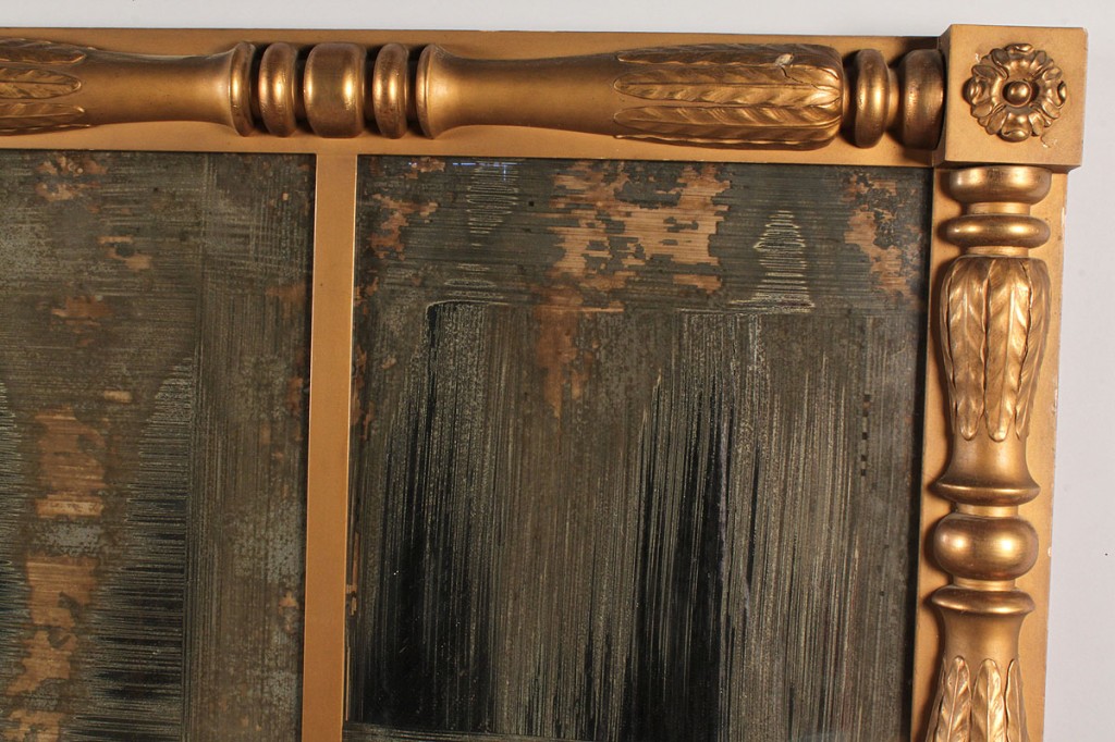 Lot 517: Gilt Classical/Empire Overmantle Mirror