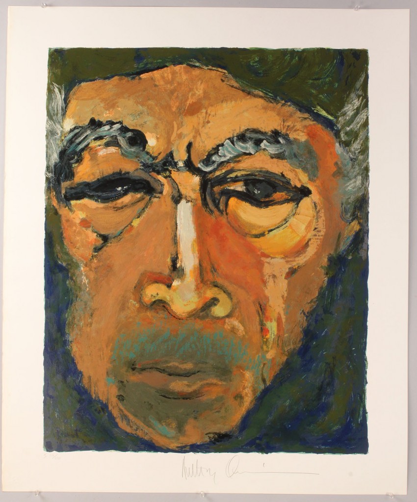 Lot 529: Anthony Quinn Self-Portrait Serigraph