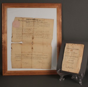 Lot 52: 1826 TN Governor Signed Document & Horse Dealer's Guide