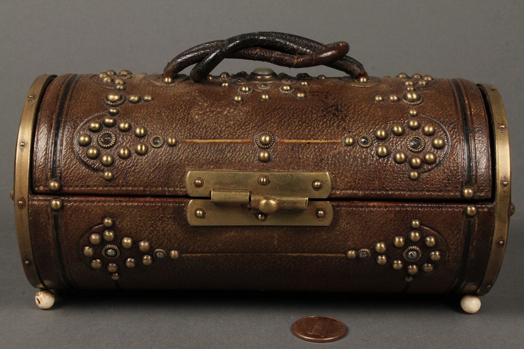 Lot 547: French leather sewing case