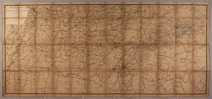 Lot 54: Folding Postal Route map of Tennessee, 1877
