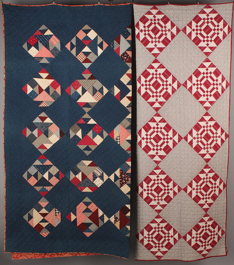 Lot 557: Lot of 2 East TN Pieced Quilts, Geometric Designs