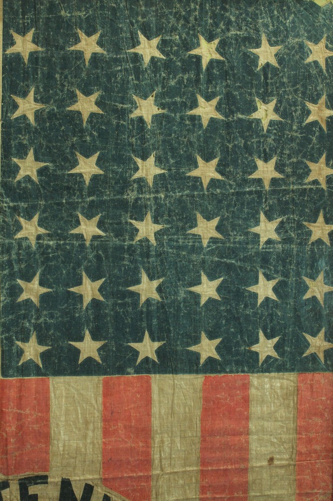 Lot 55: Framed U.S. Centennial Flag