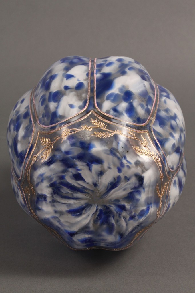 Lot 601: European Mottled  Glass Vase