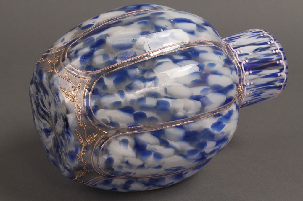 Lot 601: European Mottled  Glass Vase