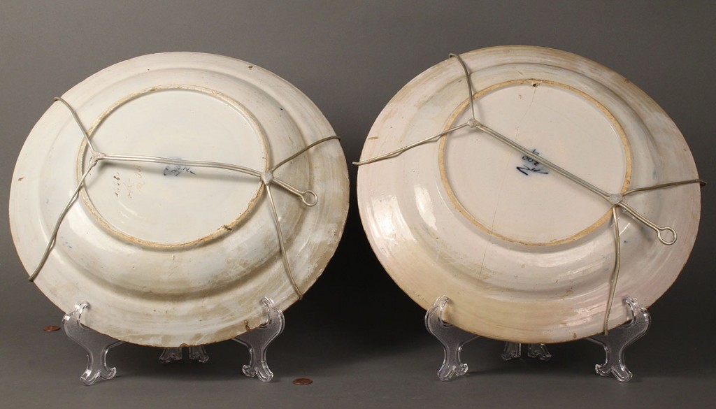 Lot 606: Pair of 18th Century Delft Chargers
