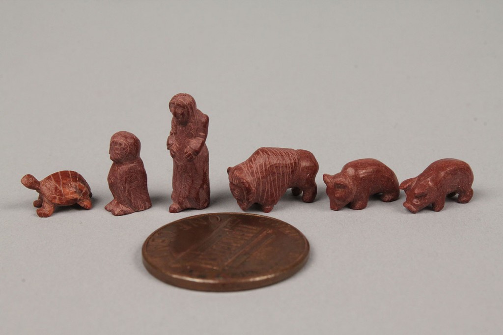 Lot 657: Lot of 6 Miniature Folk Carvings