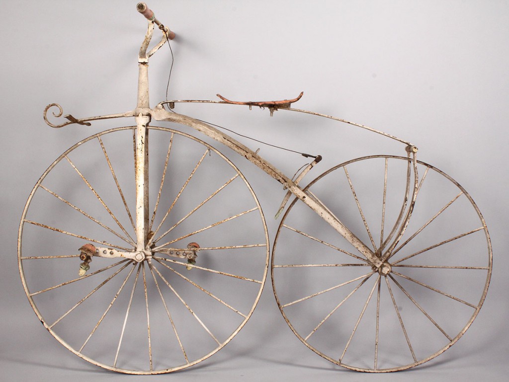 Lot 675: Early Boneshaker Bicycle, A. Dubois