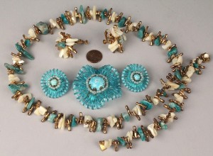 Lot 717: Four Miriam Haskell Jewelry items