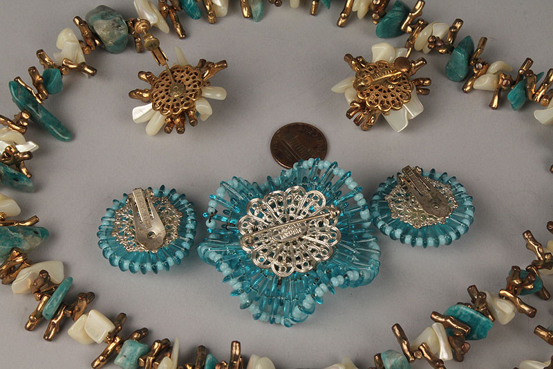 Lot 717: Four Miriam Haskell Jewelry items