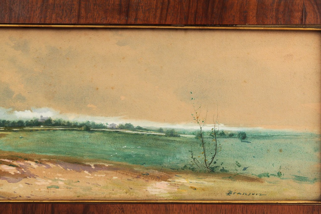 Lot 74:  Lloyd Branson watercolor, panoramic landscape